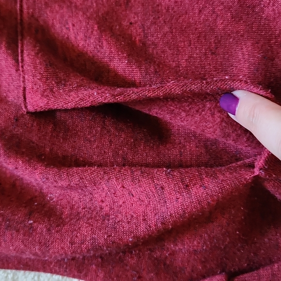 Burgundy Zip Up Hoodie - Picture 3 of 4